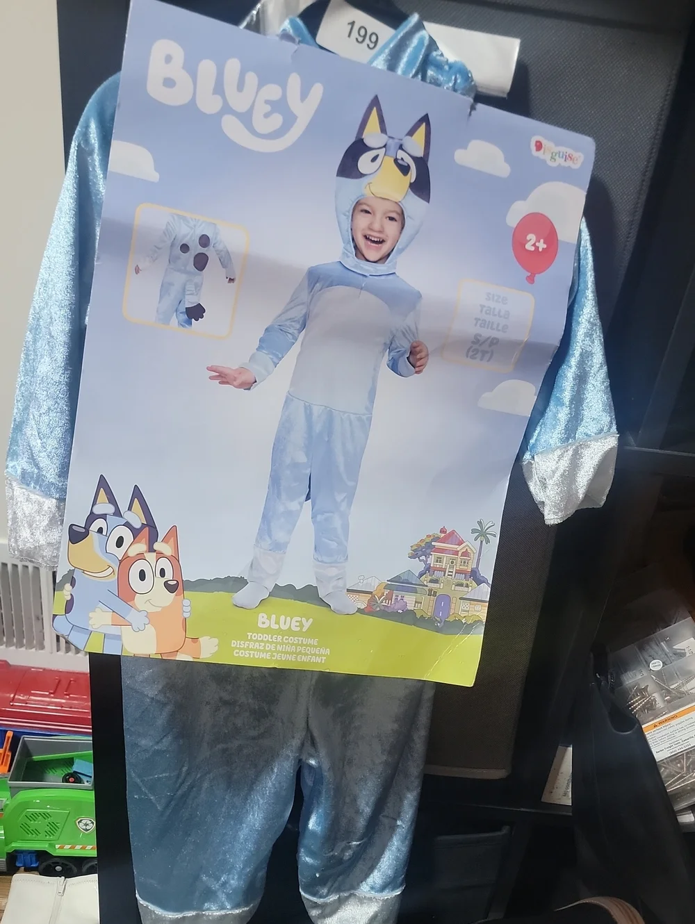 Disguise Bluey Light Blue Toddler Costume Size 2T